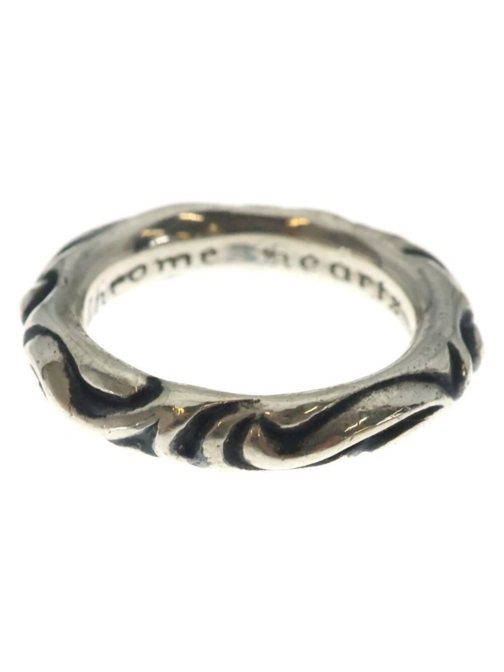 Chrome Hearts Scrl Band Scroll Ring Silver